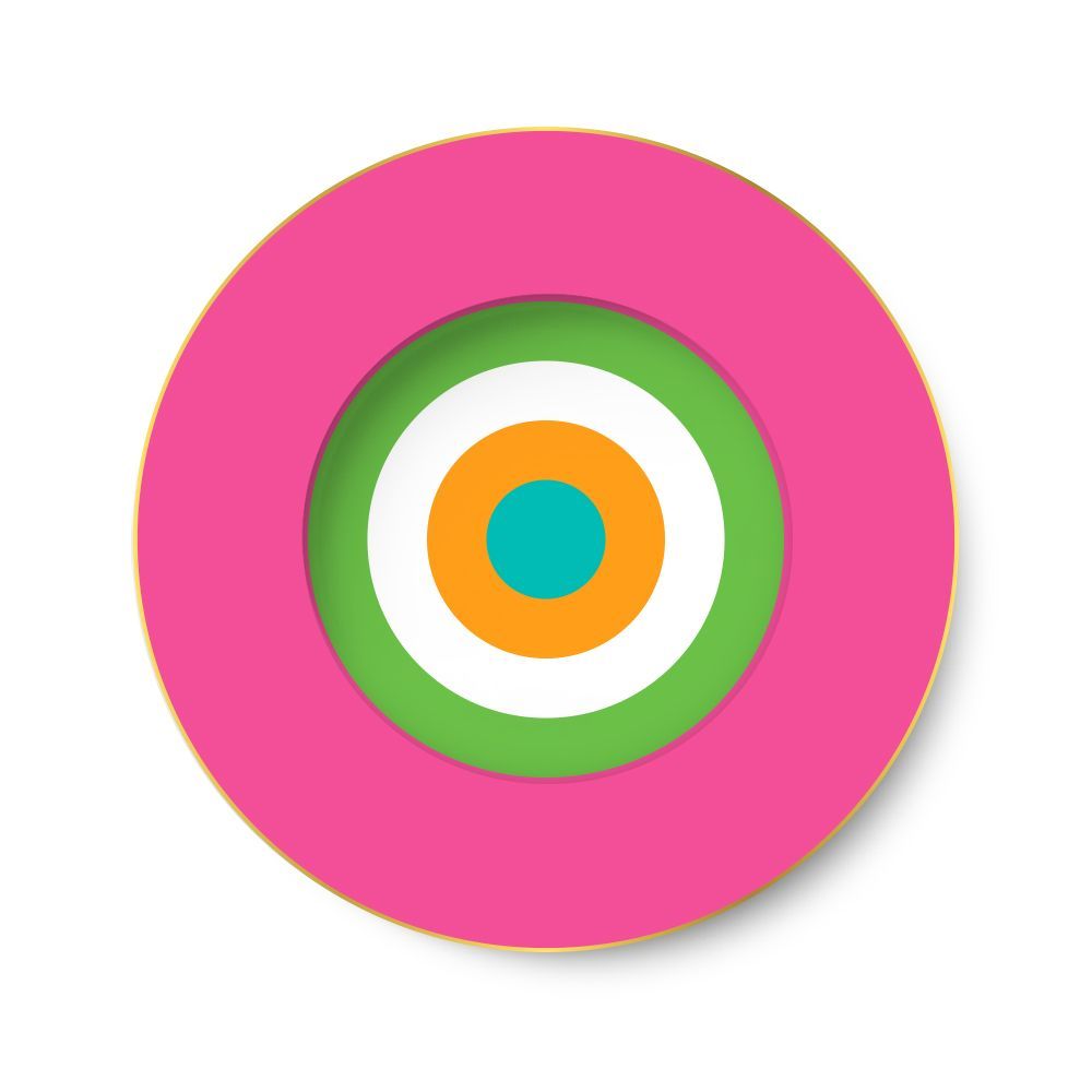 Everyday plates - Set of 4 - Dinner Plates Set – Yellow, Pink, Green, Blue – Rainbow - HOME BY KRISTY