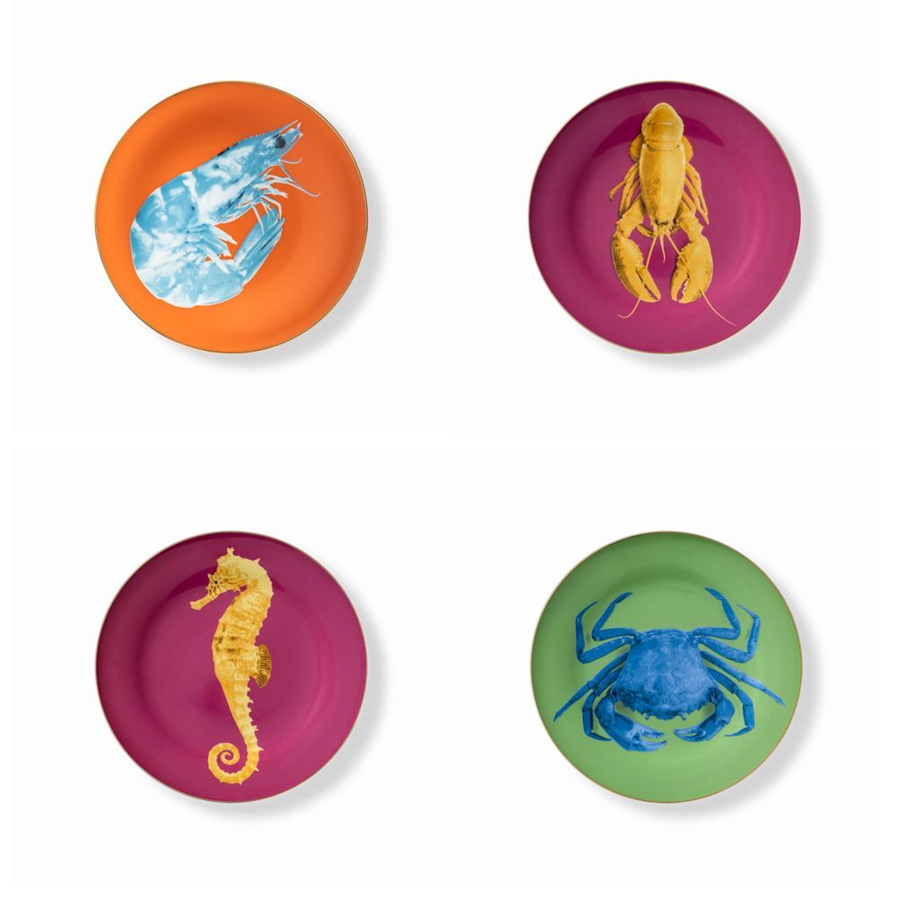 Everyday plates - Set of 4 Dessert Plates Set Bi-Color - HOME BY KRISTY