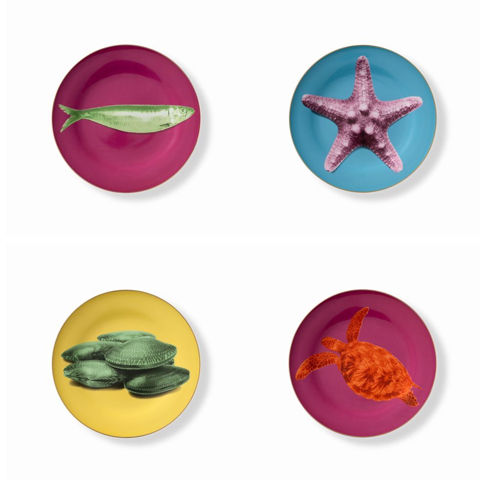 Everyday plates - Set of 4 Dessert Plates Set Bi-Color - HOME BY KRISTY