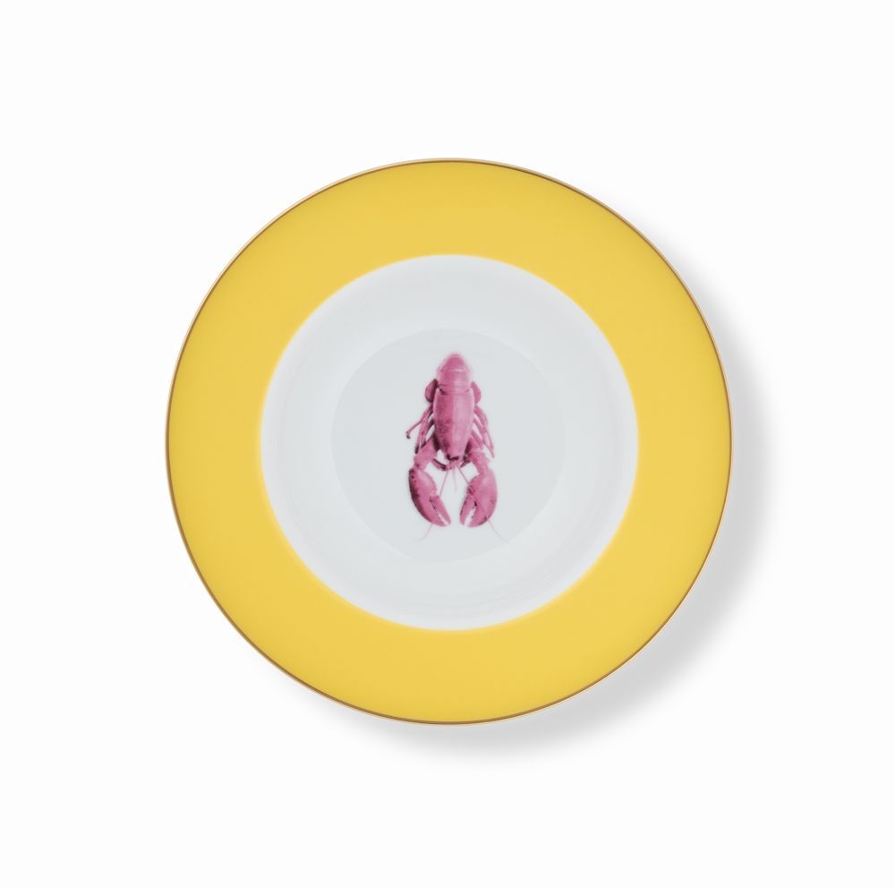 Assiettes au quotidien - Set de 4 - Jeu d’Assiettes à Soupe Bicolore - HOME BY KRISTY