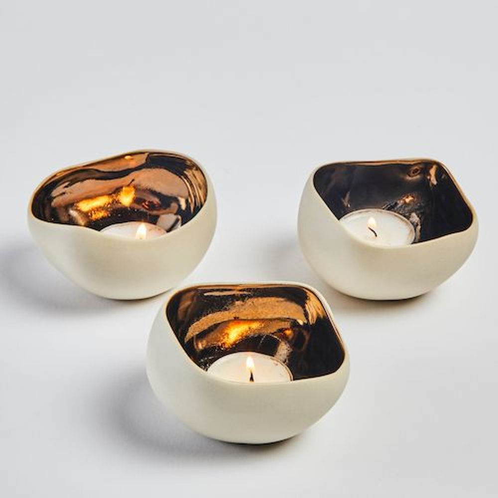 Christmas table settings - TRIO candle holders - 3-piece set - ANOQ