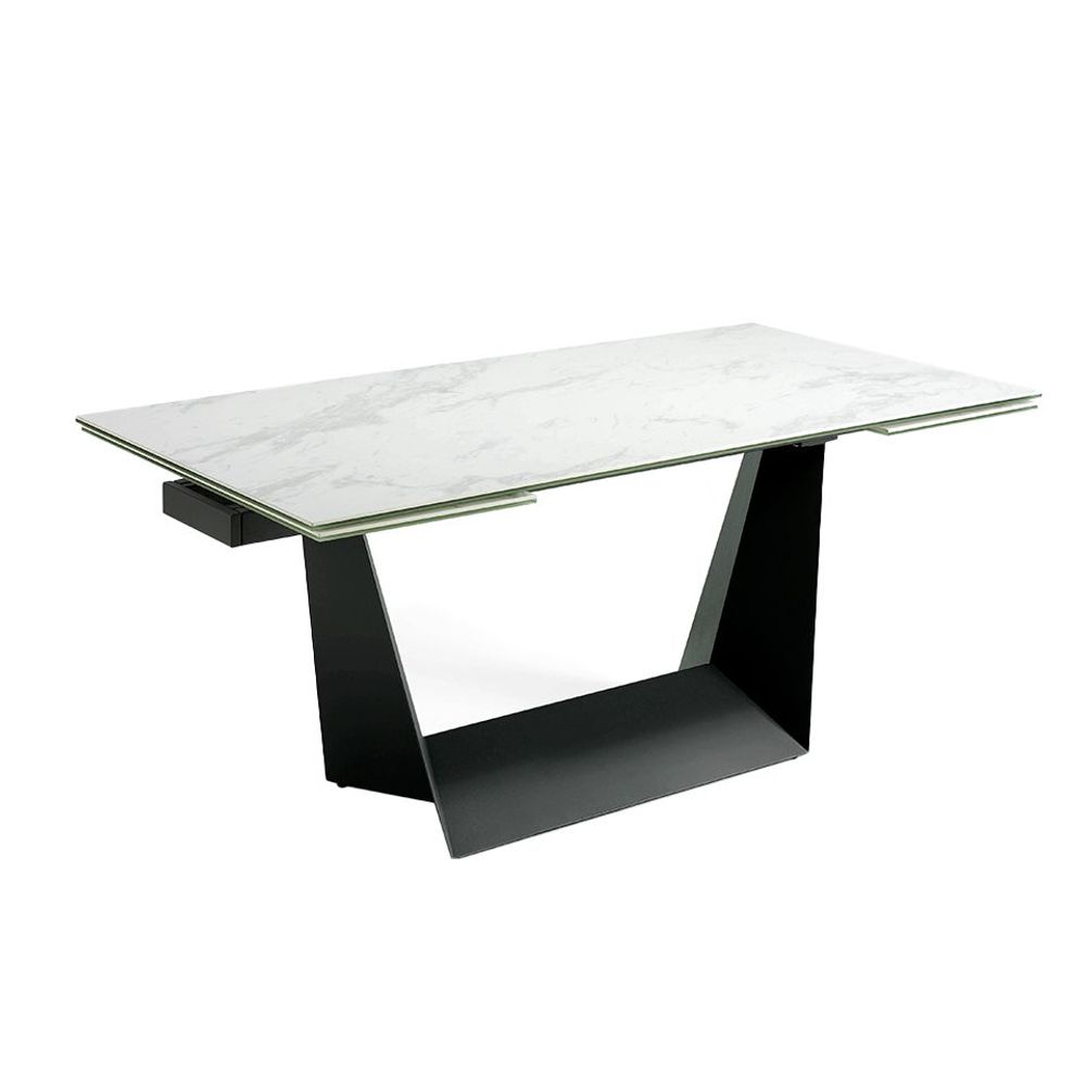 Tables Salle à Manger - Table à manger extensible en marbre blanc - ANGEL CERDÁ