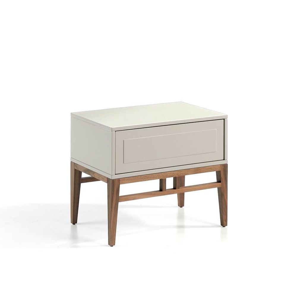 Night tables - Gray and walnut nightstand - ANGEL CERDÁ