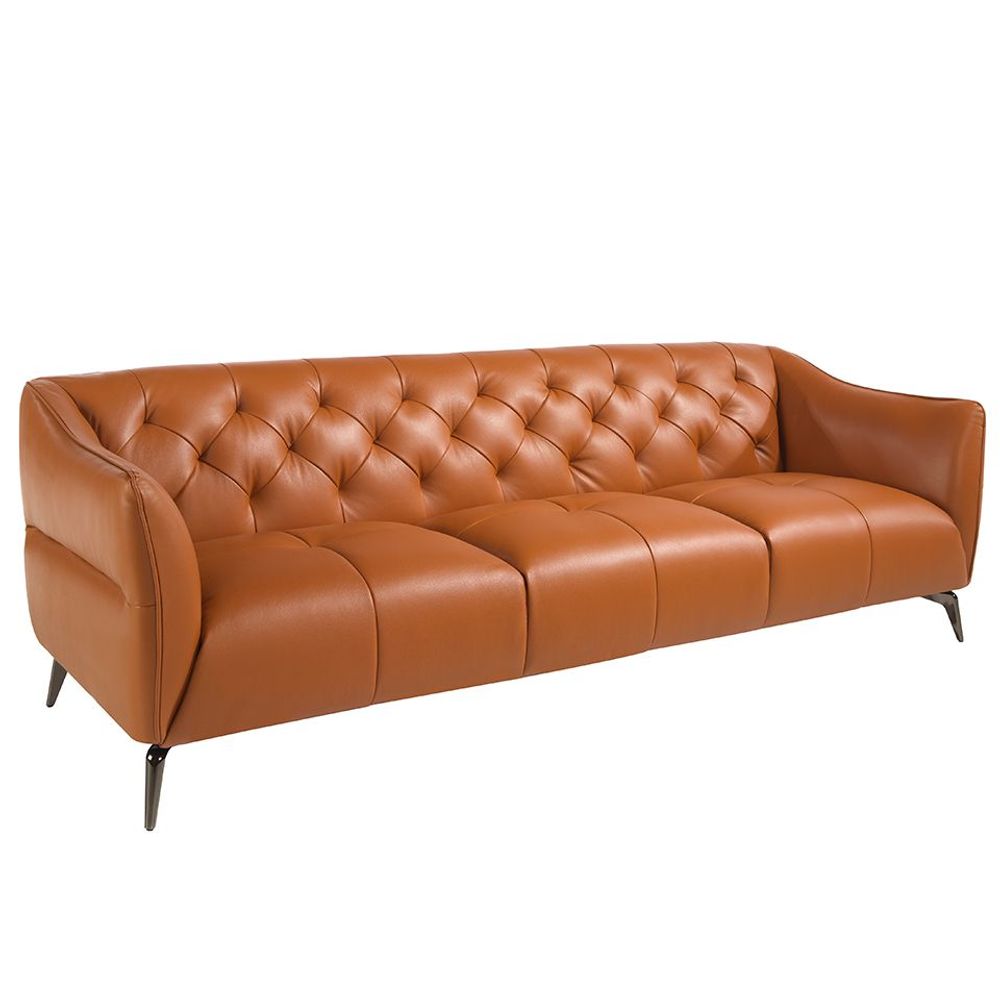 Sofas - 3 seater sofa upholstered in brown cowhide leather - ANGEL CERDÁ