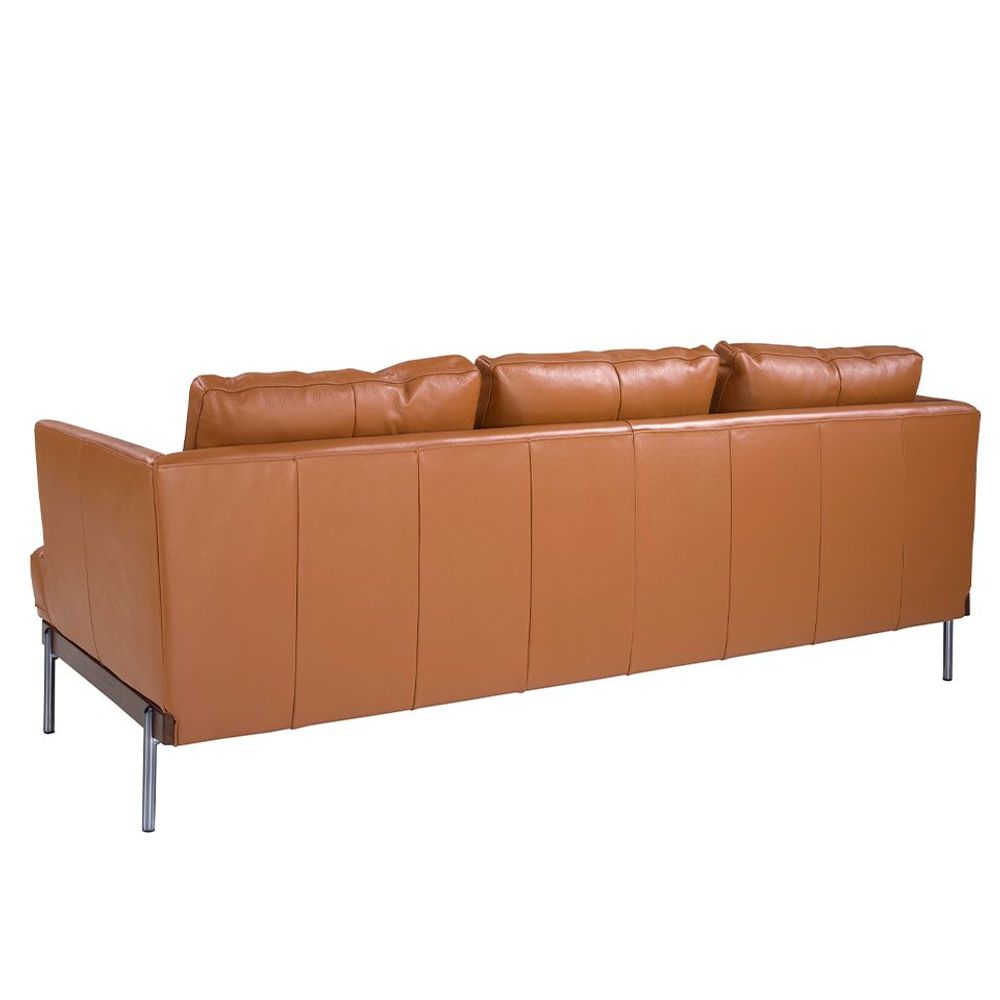 Sofas - 3 seater sofa upholstered in brown leather - ANGEL CERDÁ