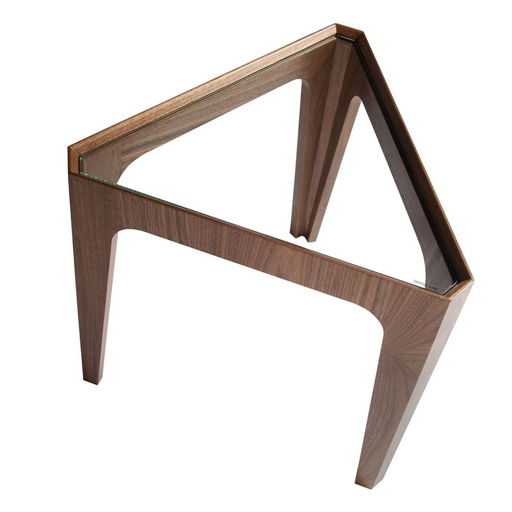 Coffee tables - Corner table walnut structure - ANGEL CERDÁ