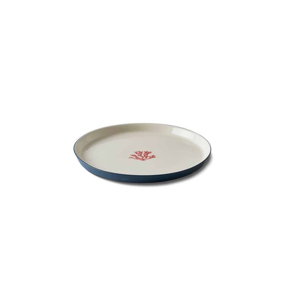 Everyday plates - Round Dessert Plate Red Coral - ESMA DEREBOY HANDMADE PORCELAIN