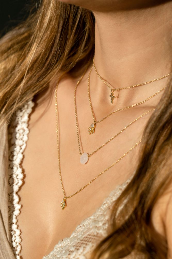 Jewelry - Collier cross (labradoriet) - MUJA JUMA