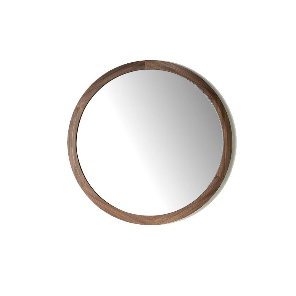 Miroirs - Miroir rond en noyer - ANGEL CERDÁ