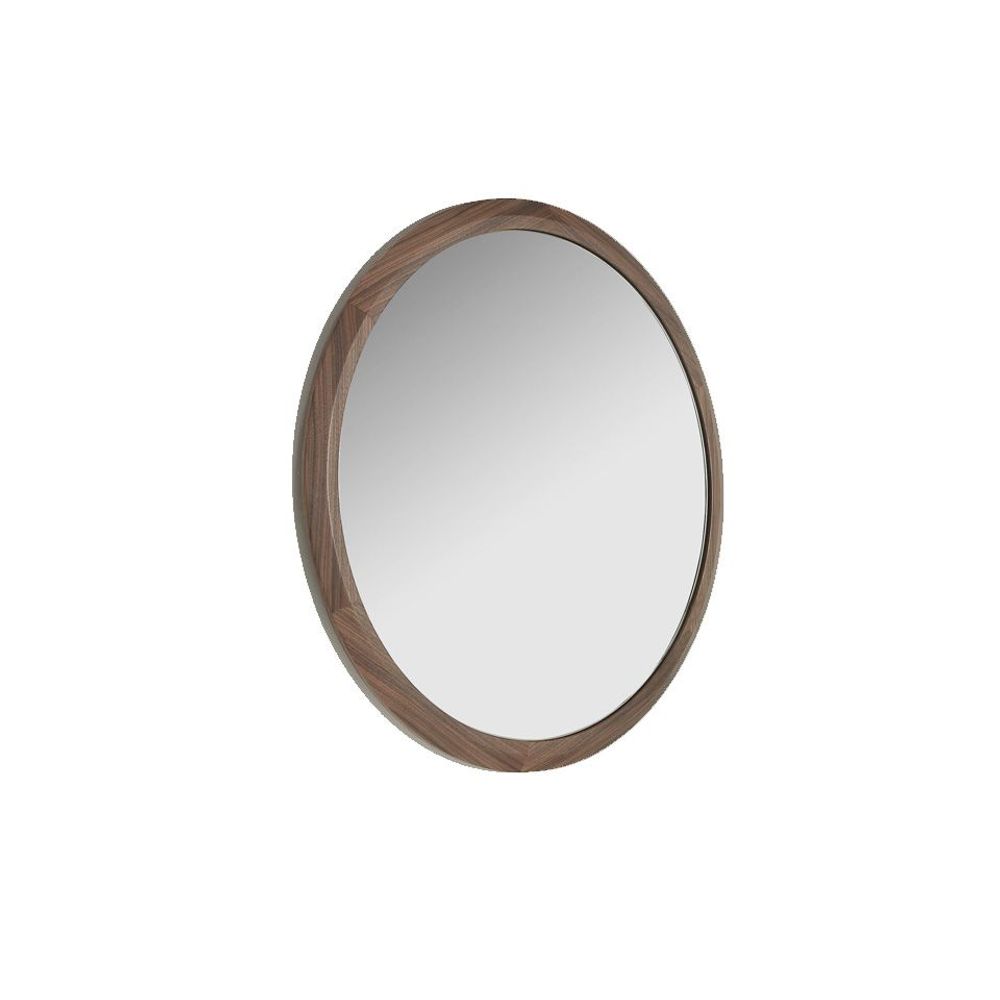 Miroirs - Miroir rond en noyer - ANGEL CERDÁ