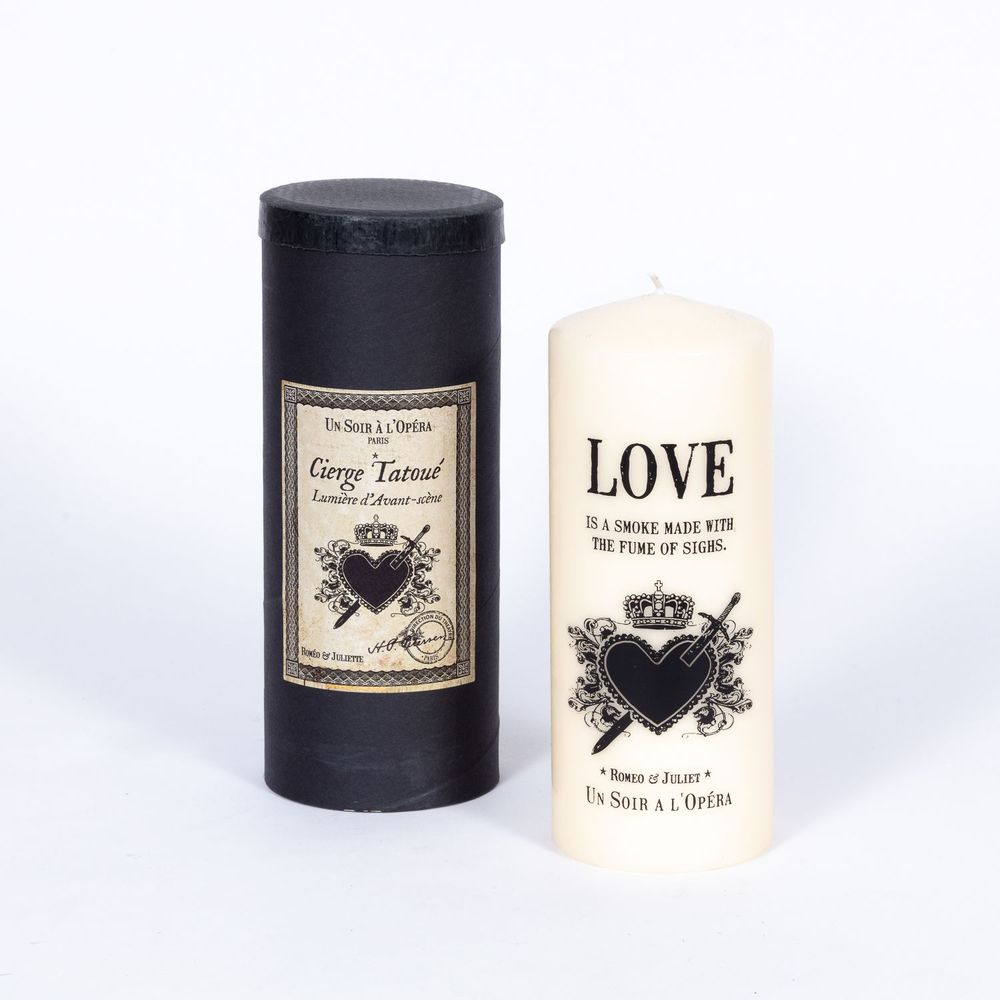 Objets de décoration - ROMÉO ET JULIETTE - BOUGIE TATOUÉE - UN SOIR A L'OPERA