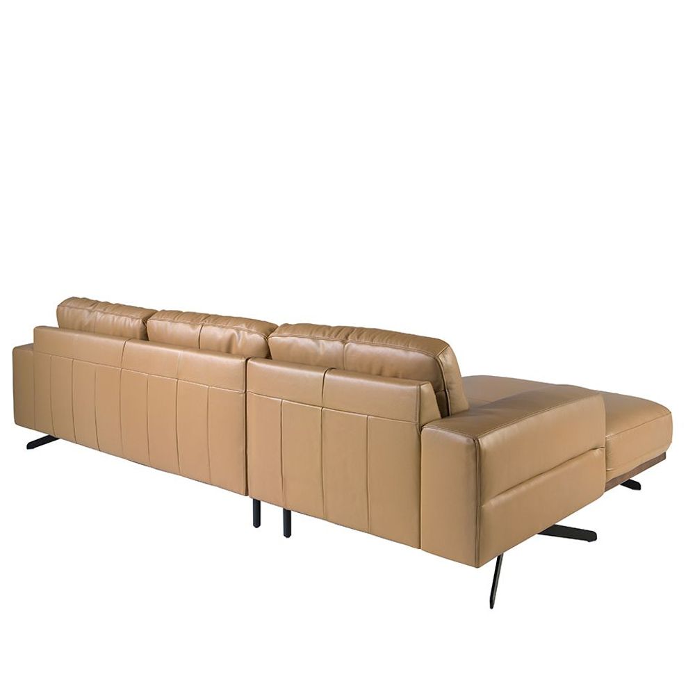 Canapés - Canapé chaise longue (L) en cuir Arena couleur - ANGEL CERDÁ