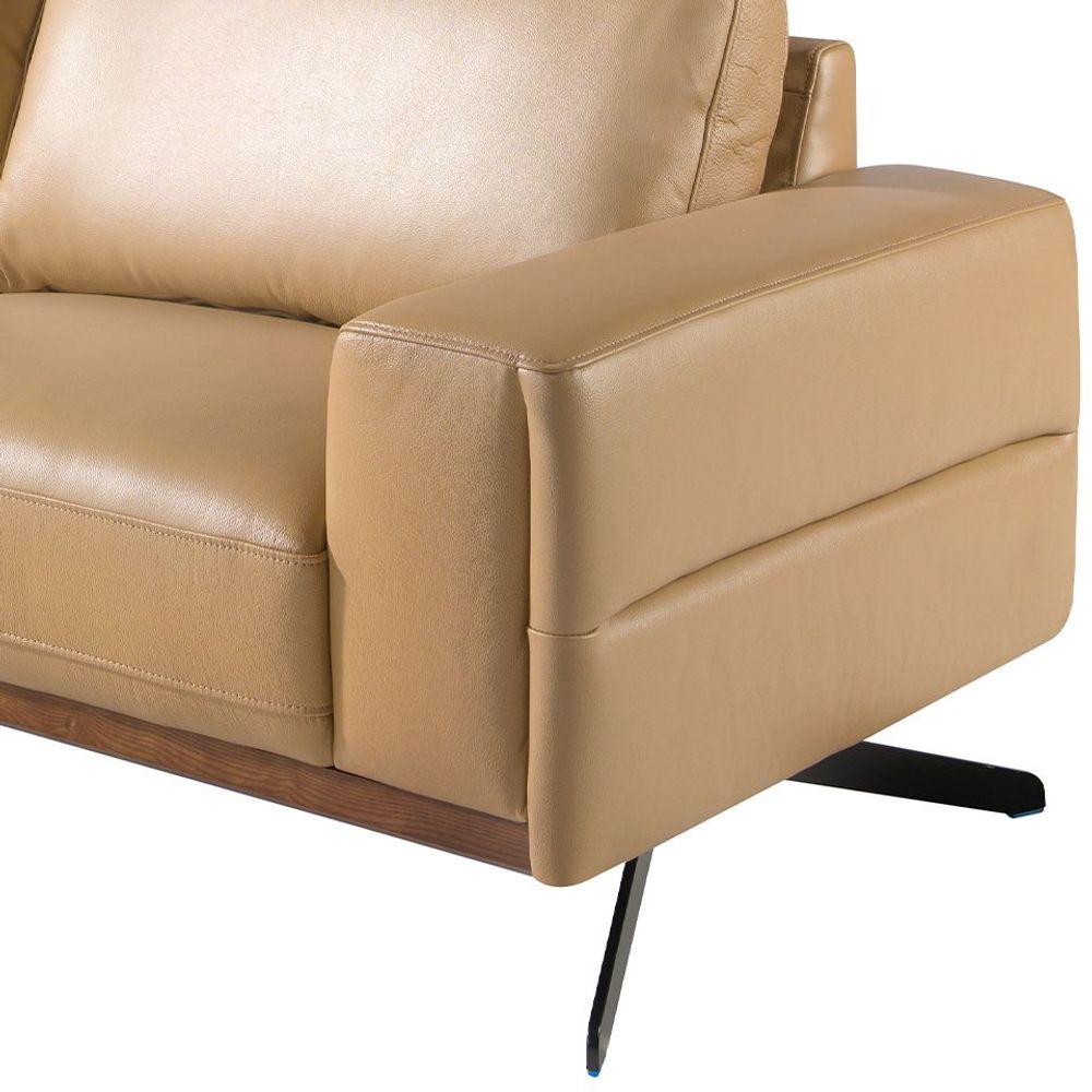 Canapés - Canapé chaise longue (L) en cuir Arena couleur - ANGEL CERDÁ