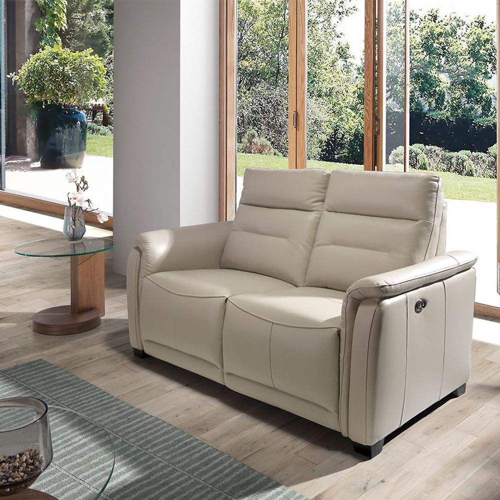 Sofas - 2 seater sofa upholstered in leather with relax mechanism - ANGEL CERDÁ
