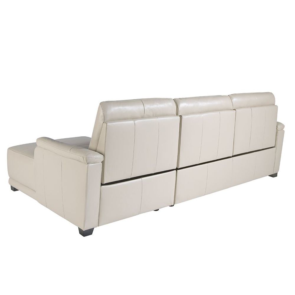 Canapés - Canapé chaise longue (R) avec revêtement en cuir et mécanisme relax - ANGEL CERDÁ
