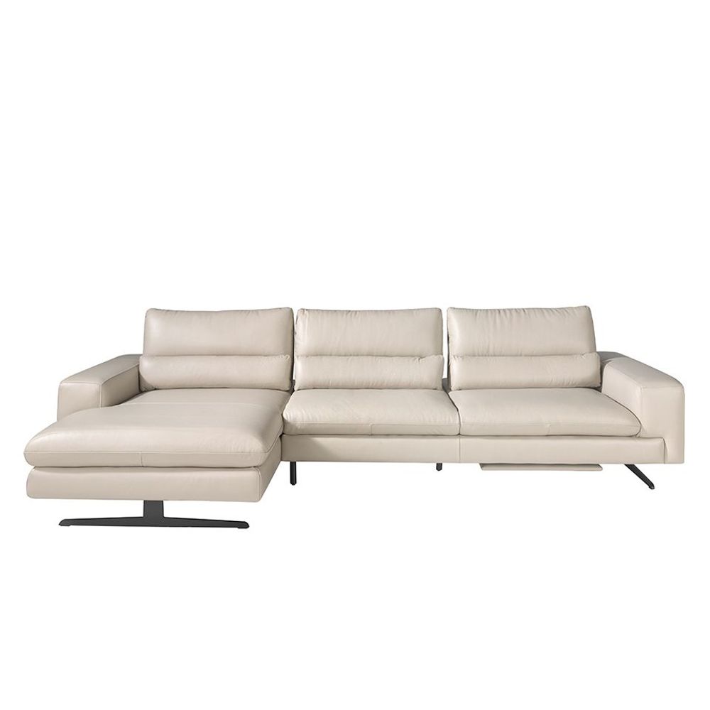 Sofas - Sofa Chaiselongue (L) in leather - ANGEL CERDÁ