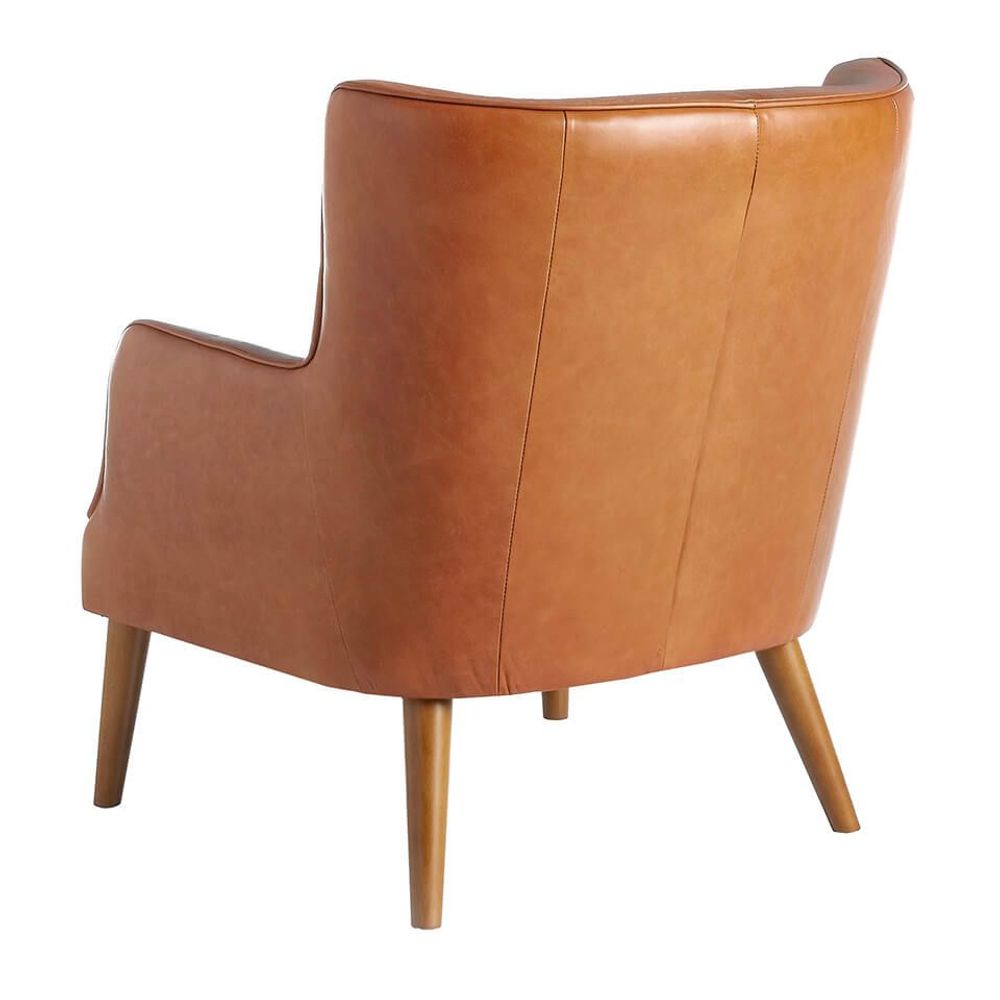Fauteuils - Fauteuil Chester en cuir marron - ANGEL CERDÁ