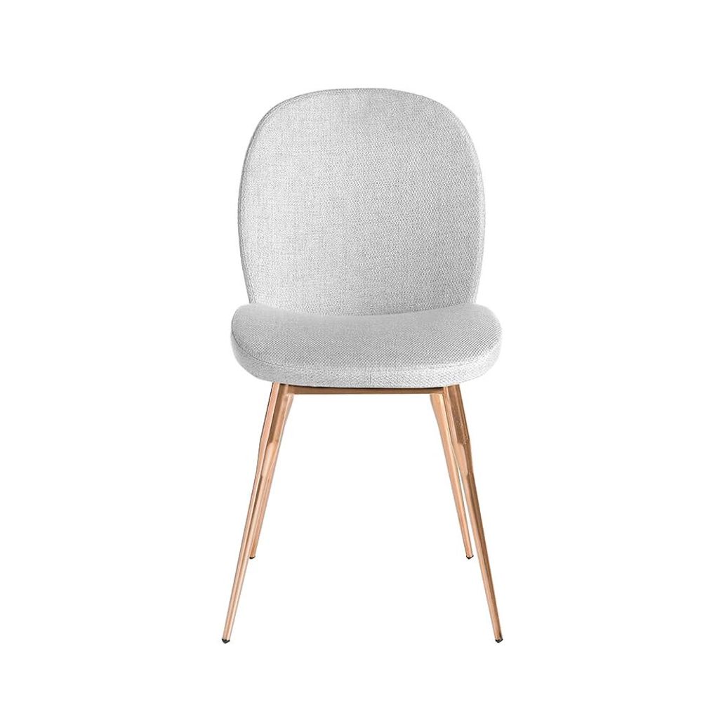 Chaises - Chaise de table à manger pieds or rose - ANGEL CERDÁ