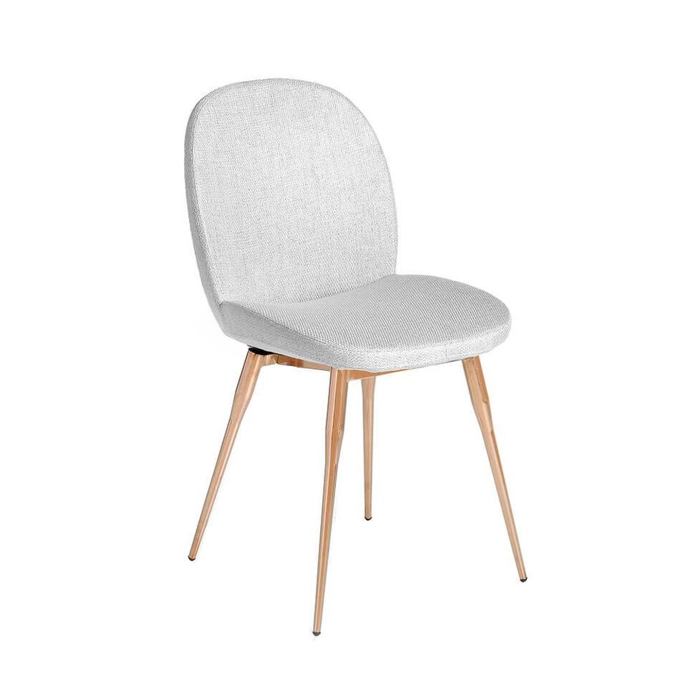 Chaises - Chaise de table à manger pieds or rose - ANGEL CERDÁ