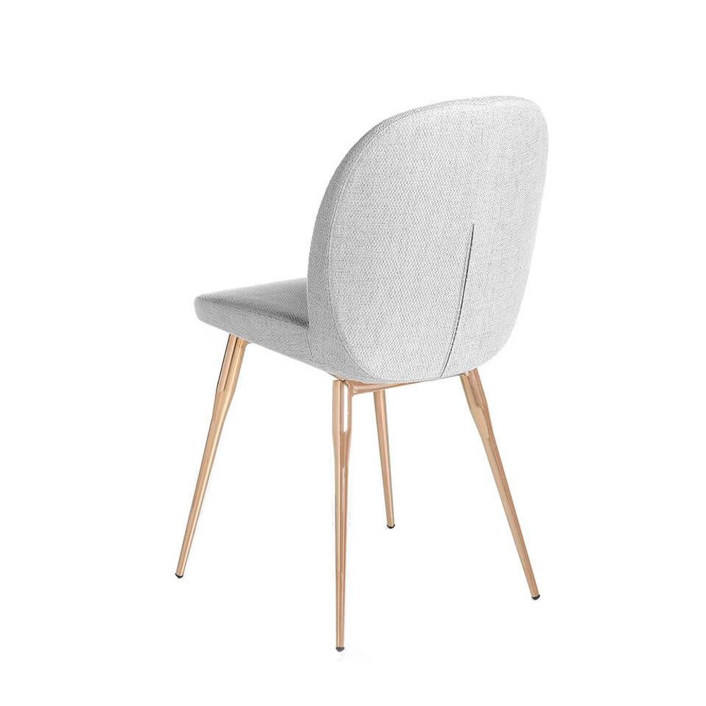 Chaises - Chaise de table à manger pieds or rose - ANGEL CERDÁ