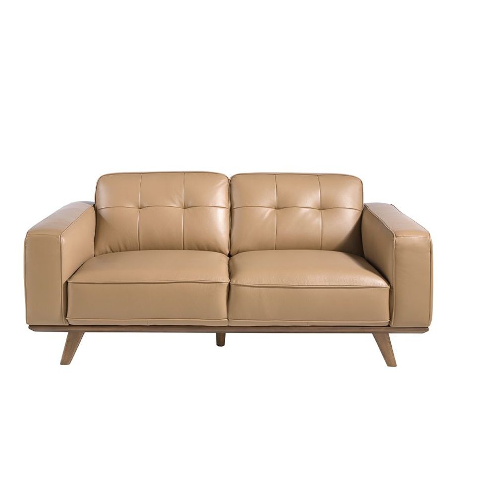 Sofas - 2 seater sofa upholstered in leather sand - ANGEL CERDÁ