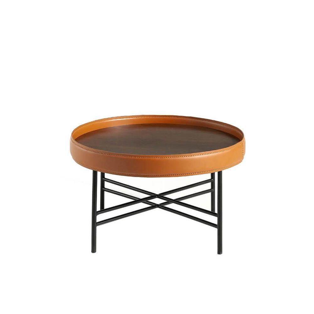Tables basses - Table basse en peau de vache cognac - ANGEL CERDÁ