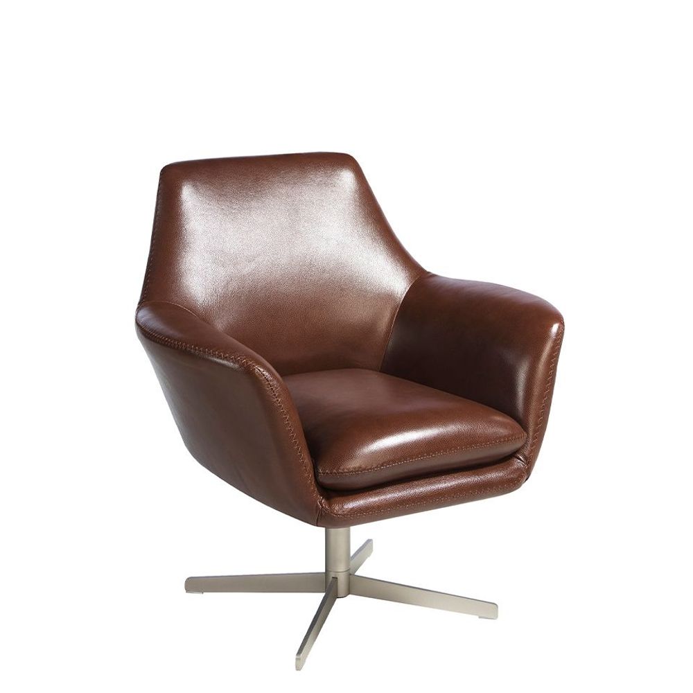 Fauteuils - Fauteuil pivotant tapissé de cuir - ANGEL CERDÁ