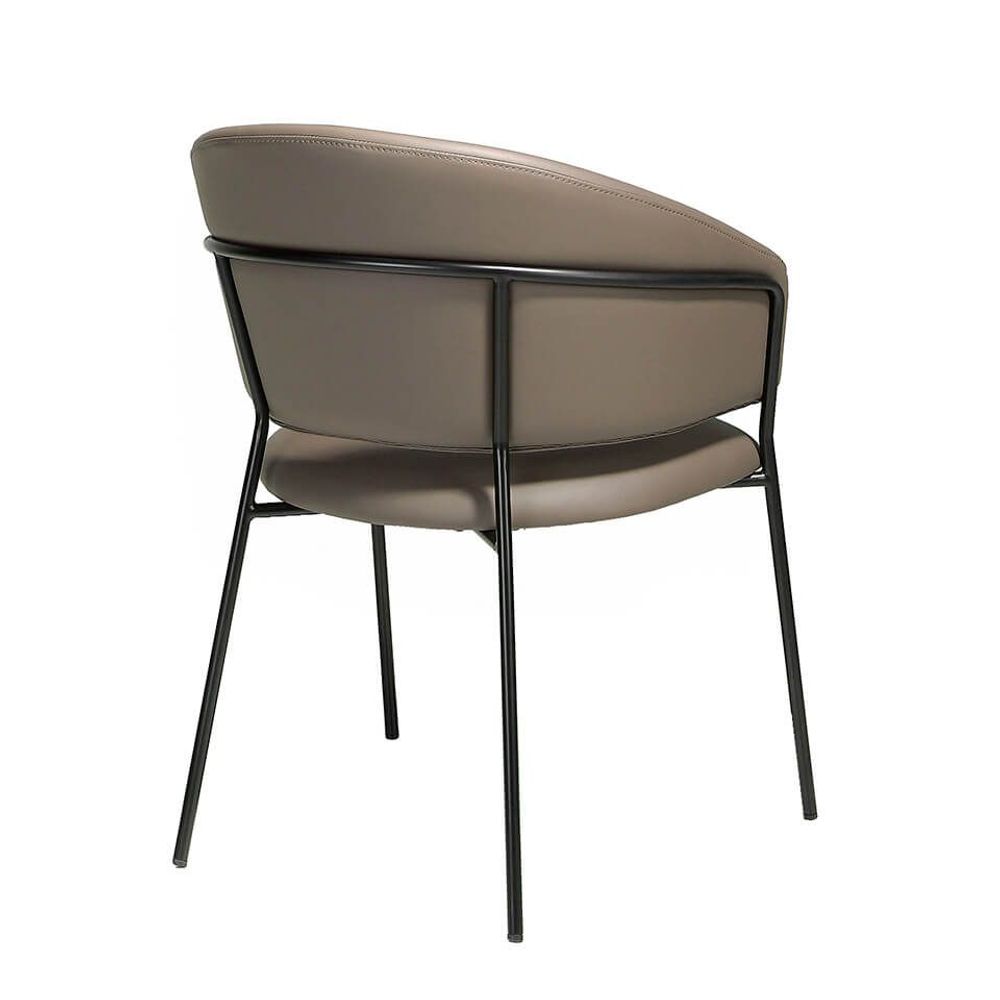 Chaises - Chaise de table à manger pieds en acier noir - ANGEL CERDÁ