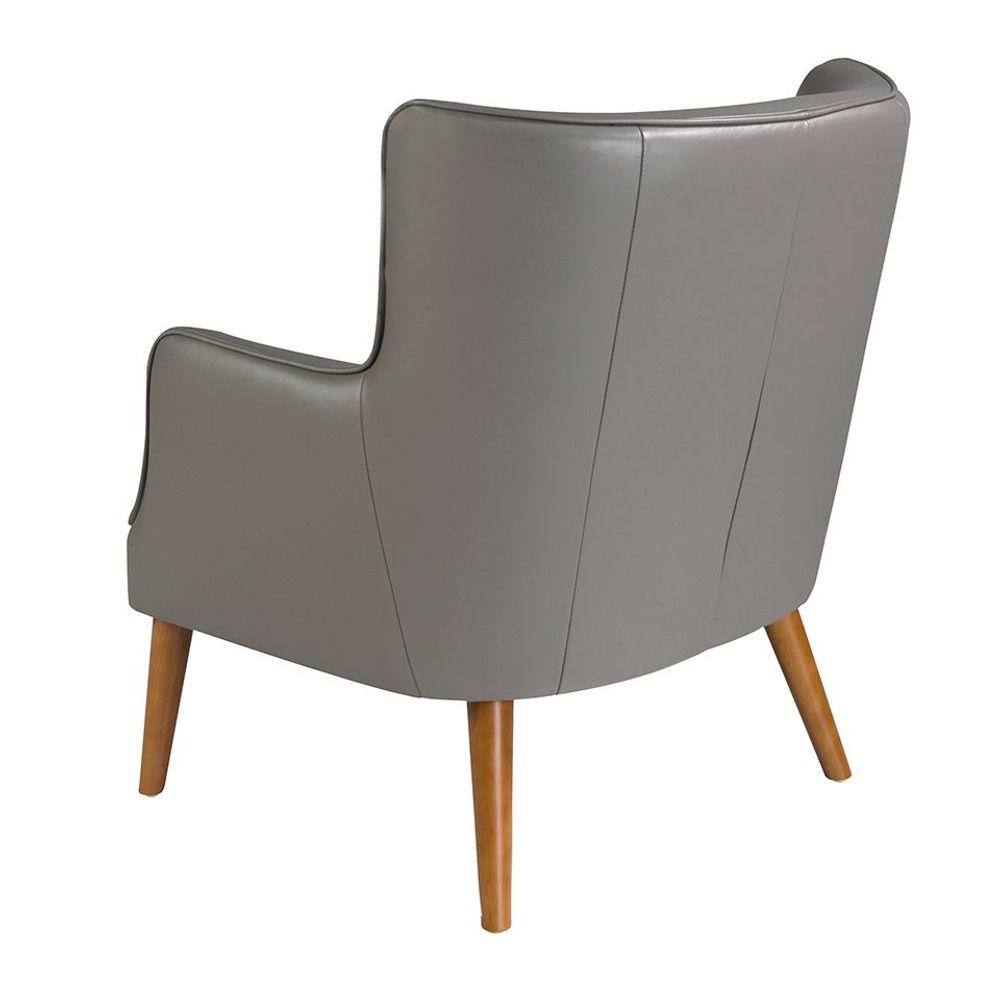 Fauteuils - Fauteuil Chester en cuir gris foncé - ANGEL CERDÁ