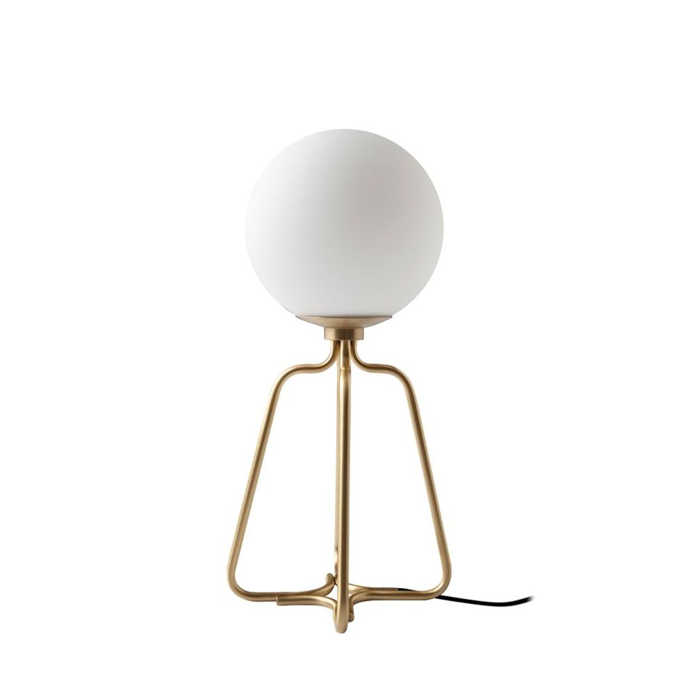 Lampes de table - Lampe de table en acier doré et verre blanc - ANGEL CERDÁ