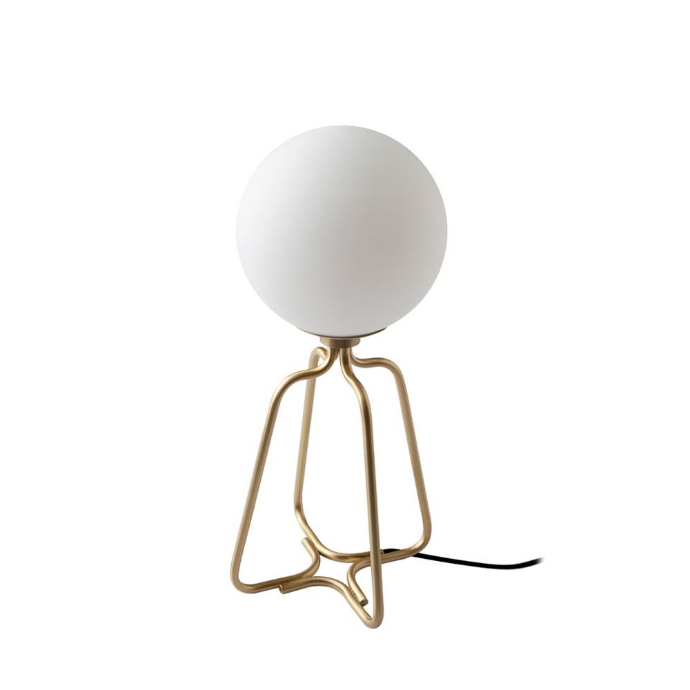 Lampes de table - Lampe de table en acier doré et verre blanc - ANGEL CERDÁ
