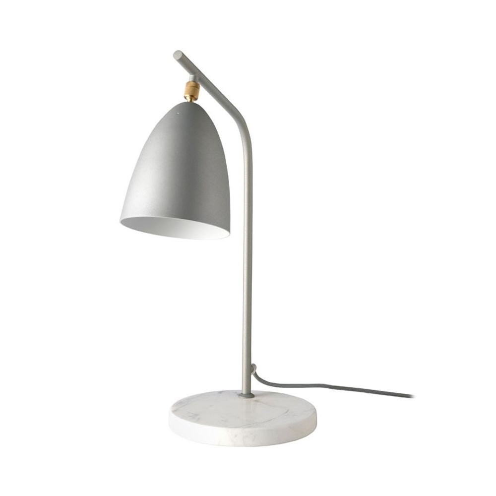 Table lamps - Table lamp in white marble and grey steel - ANGEL CERDÁ