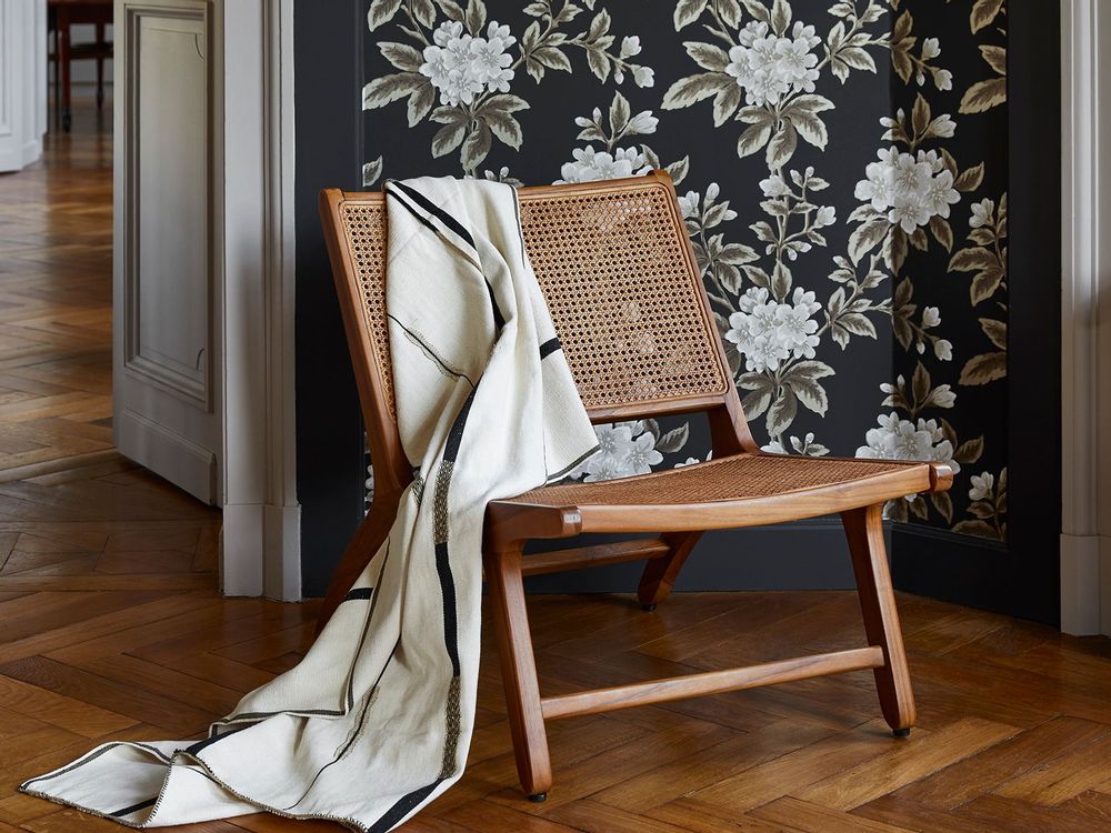 Lawn armchairs - Java teak and rattan armless chair - CFOC