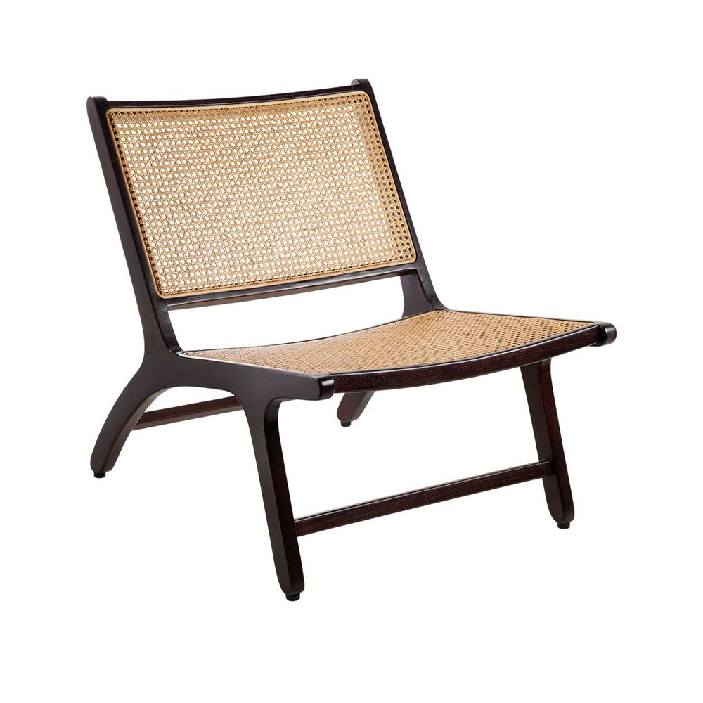 Lawn armchairs - Java teak and rattan armless chair - CFOC