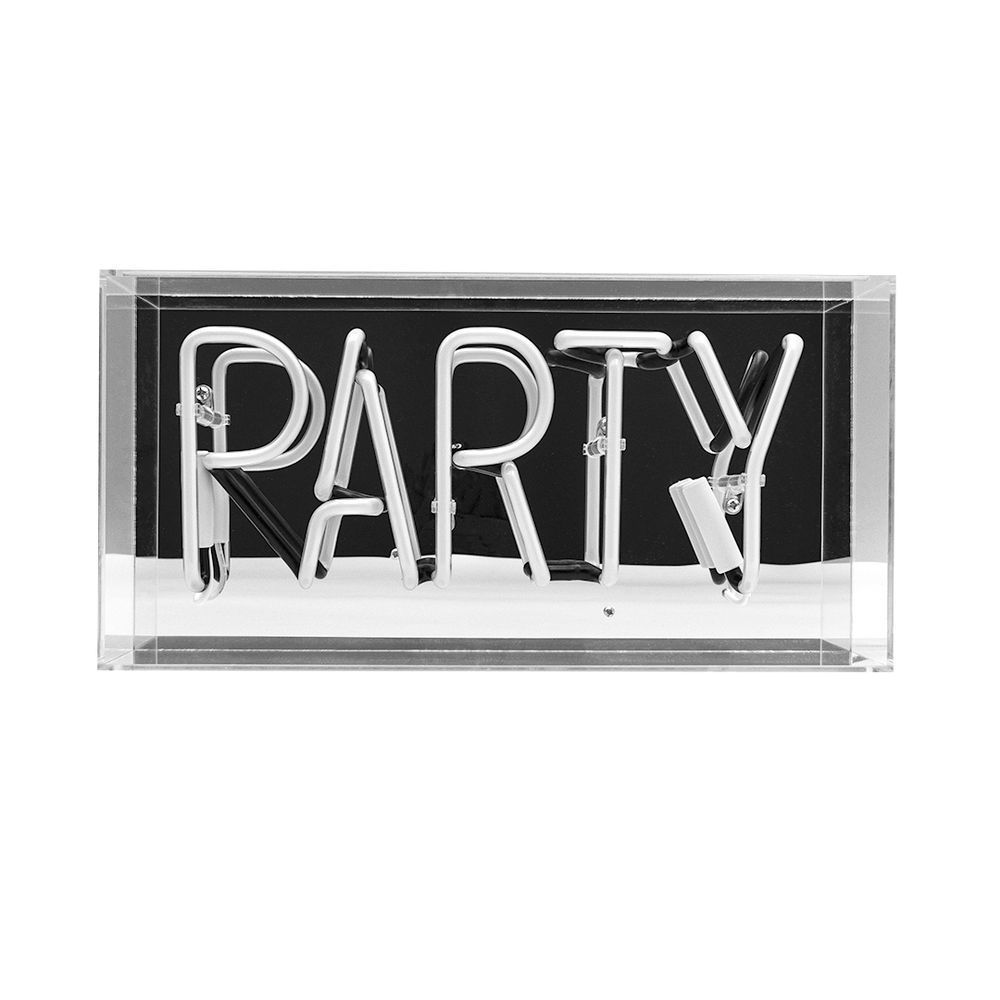 Decorative objects - 'Party' Acrylic Box Neon Light - Pink - LOCOMOCEAN