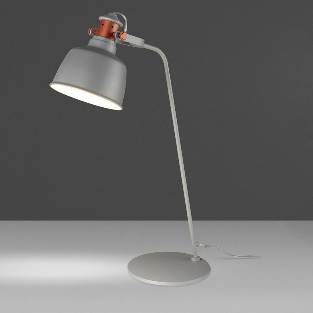 Table lamps - Table lamp in grey steel and bronze details - ANGEL CERDÁ