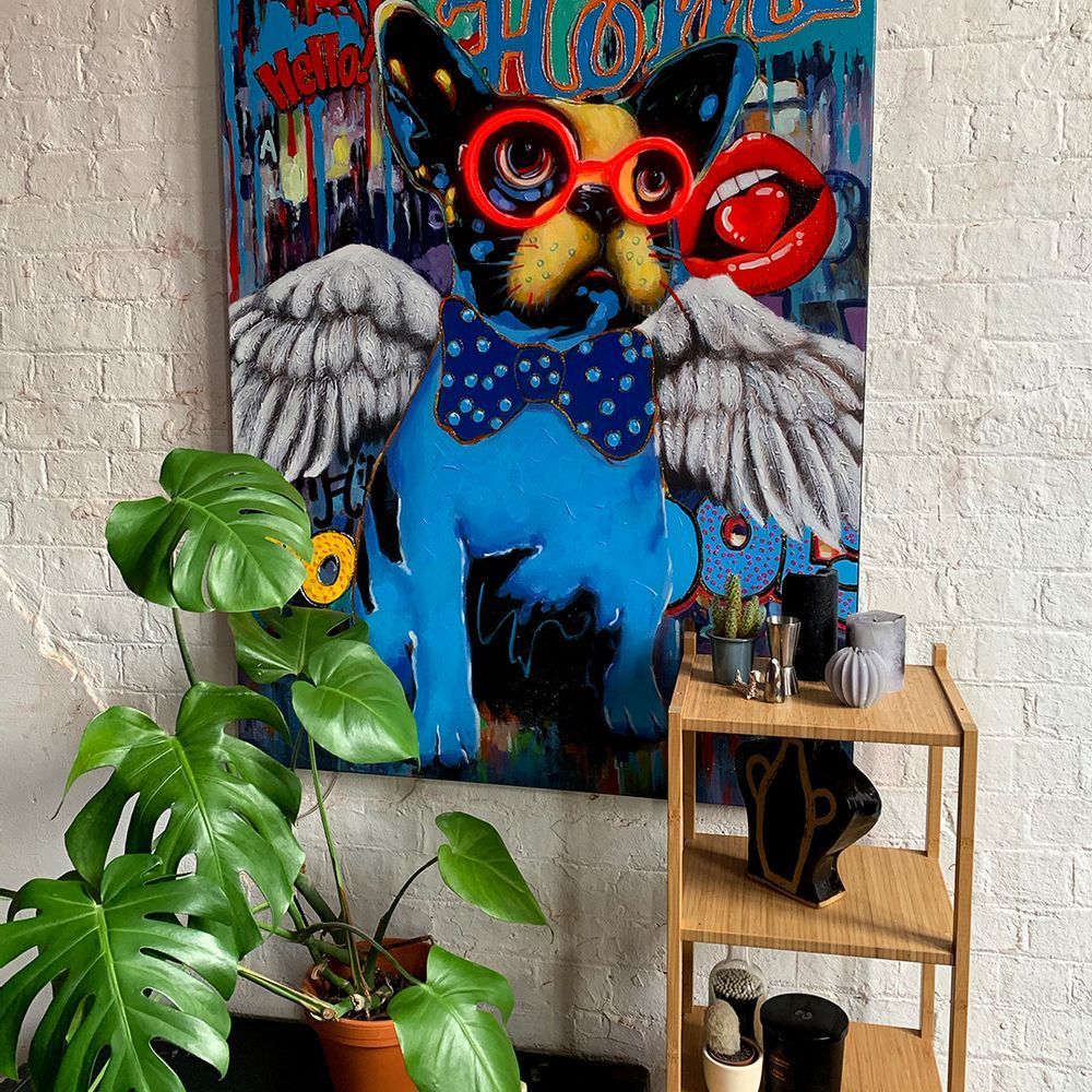 Wall lamps - 'Dog with Wings' Wall Artwork - LED Neon - LOCOMOCEAN