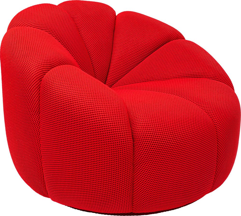 Fauteuils - Fauteuil pivotant Peppo Lounge rouge - KARE DESIGN