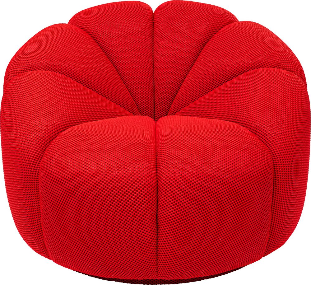 Fauteuils - Fauteuil pivotant Peppo Lounge rouge - KARE DESIGN