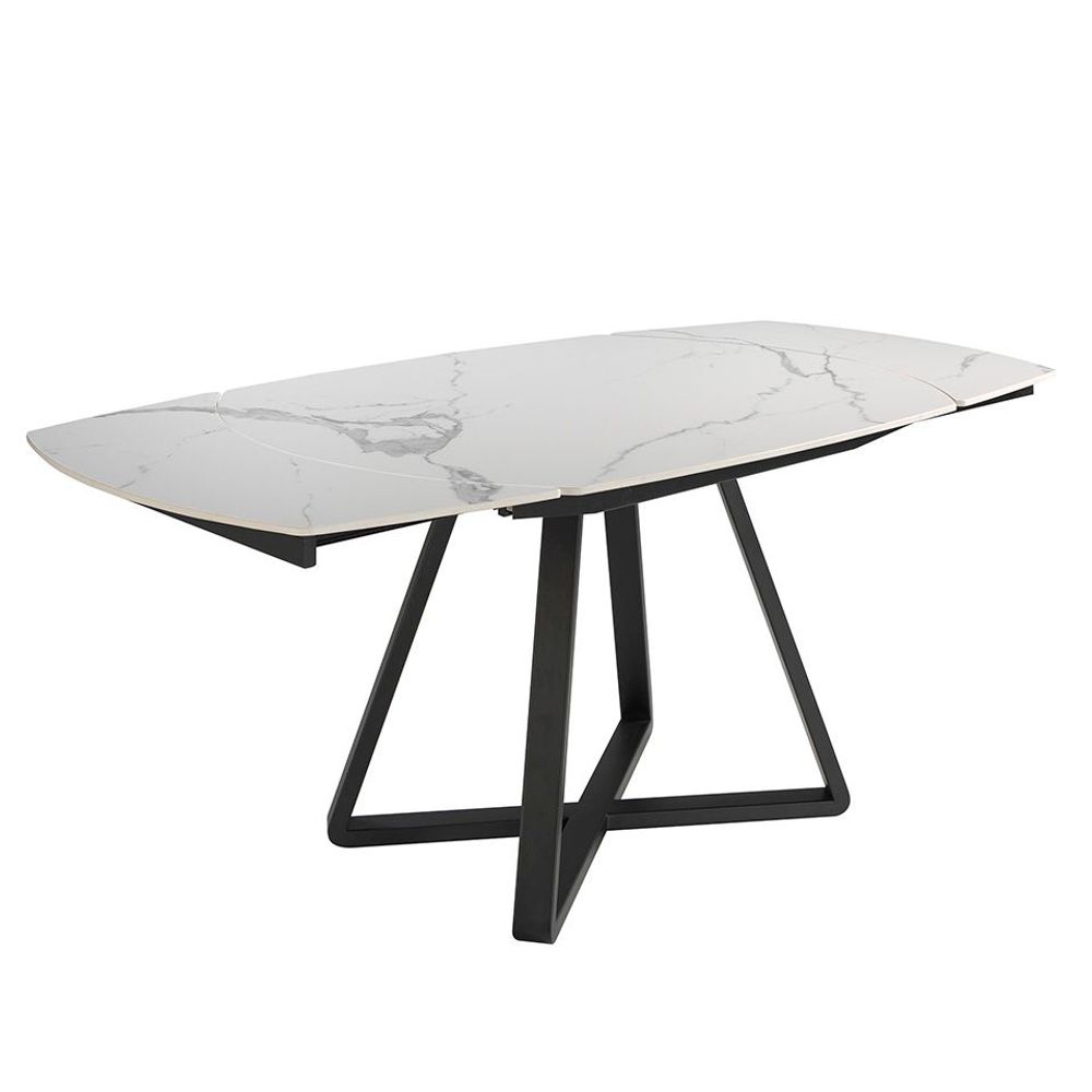 Dining Tables - White marble extending dining table - ANGEL CERDÁ