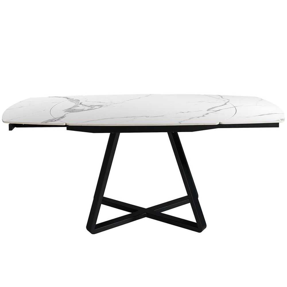 Dining Tables - White marble extending dining table - ANGEL CERDÁ
