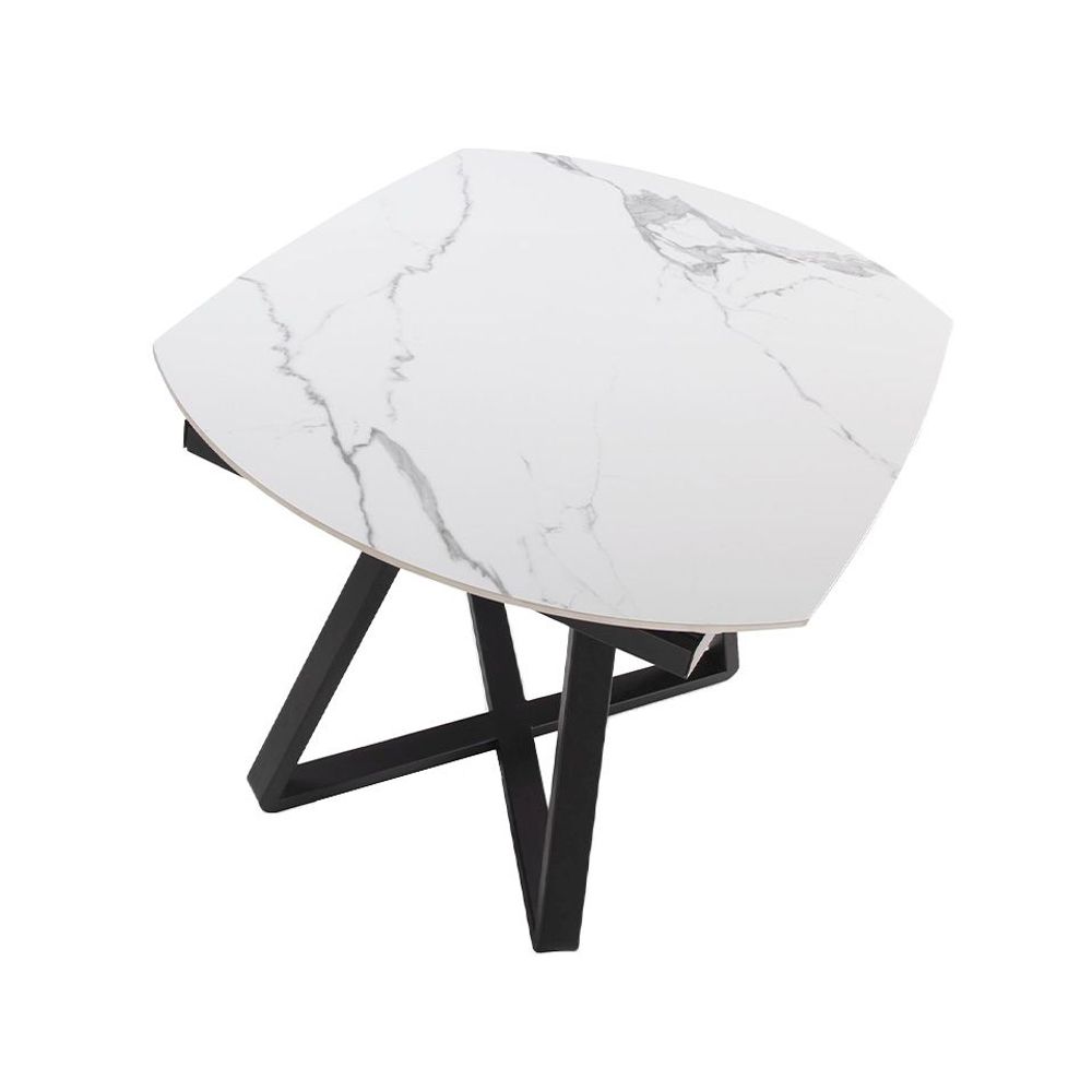 Dining Tables - White marble extending dining table - ANGEL CERDÁ