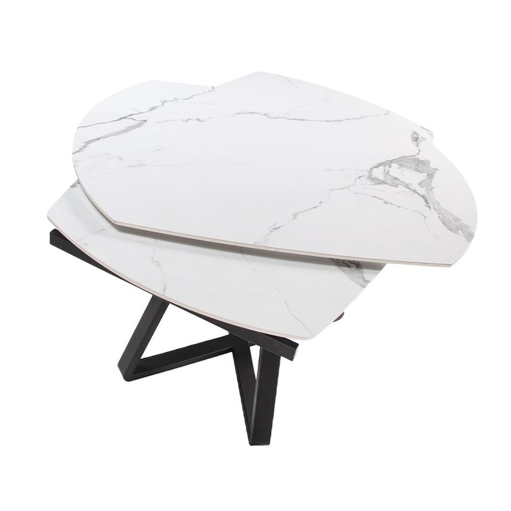 Dining Tables - White marble extending dining table - ANGEL CERDÁ