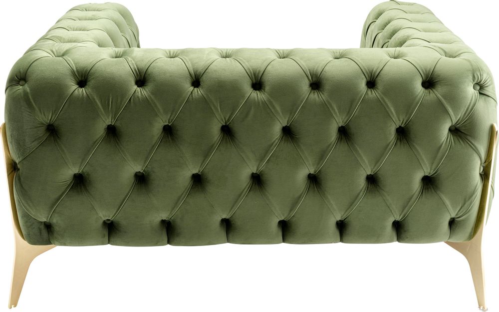 Fauteuils - Fauteuil Bellissima velours vert 120cm - KARE DESIGN