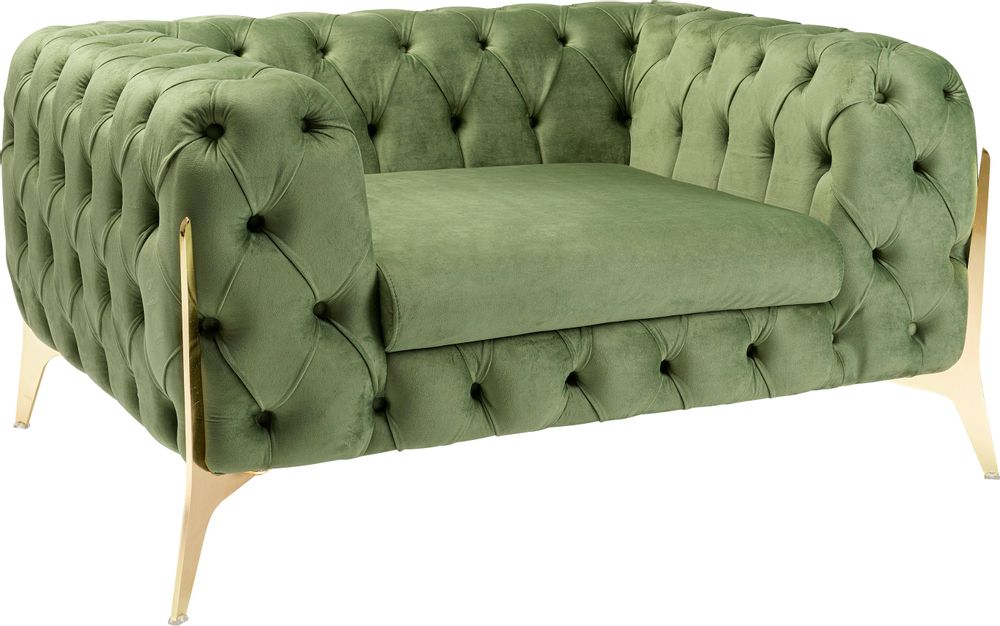 Fauteuils - Fauteuil Bellissima velours vert 120cm - KARE DESIGN