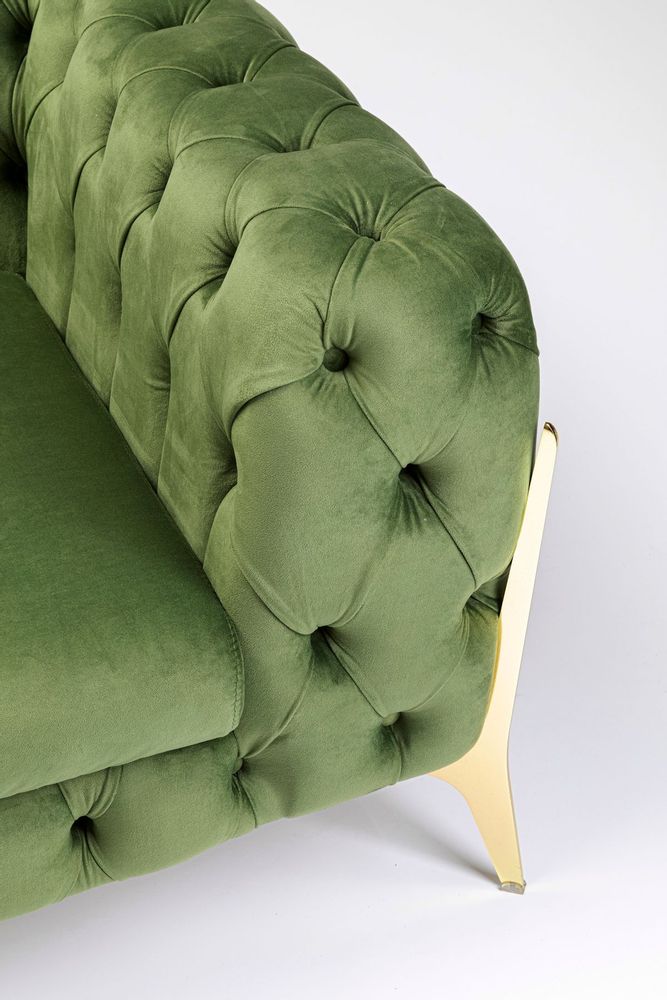 Fauteuils - Fauteuil Bellissima velours vert 120cm - KARE DESIGN