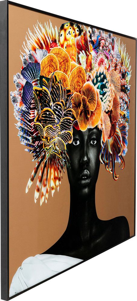 Art photos - Framed Picture Flower Hair 120x120cm - KARE DESIGN