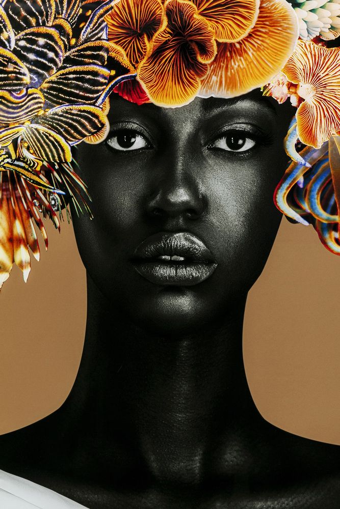 Art photos - Framed Picture Flower Hair 120x120cm - KARE DESIGN