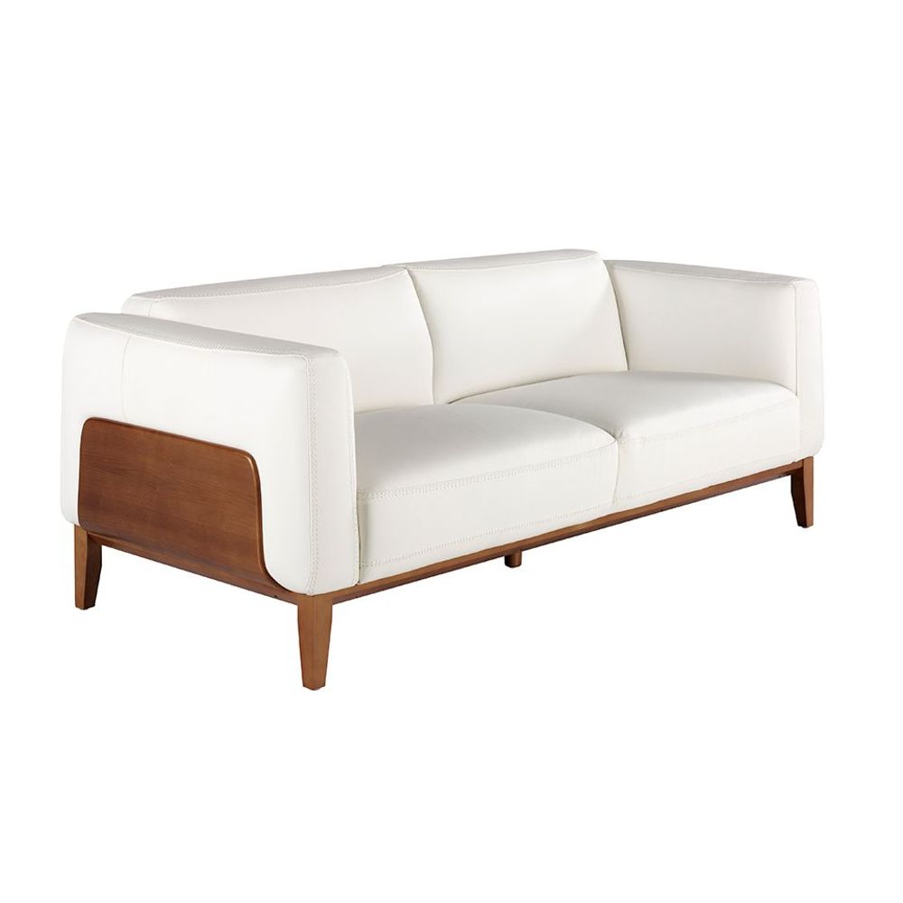 Sofas - 3 seater sofa upholstered in white leather - ANGEL CERDÁ