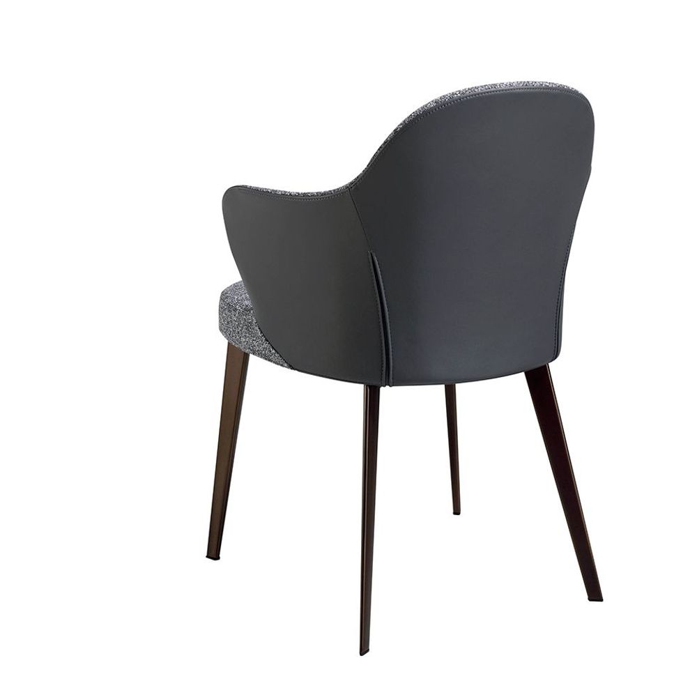 Chaises - Chaise de salle à manger tapissée en similicuir et tissu - ANGEL CERDÁ